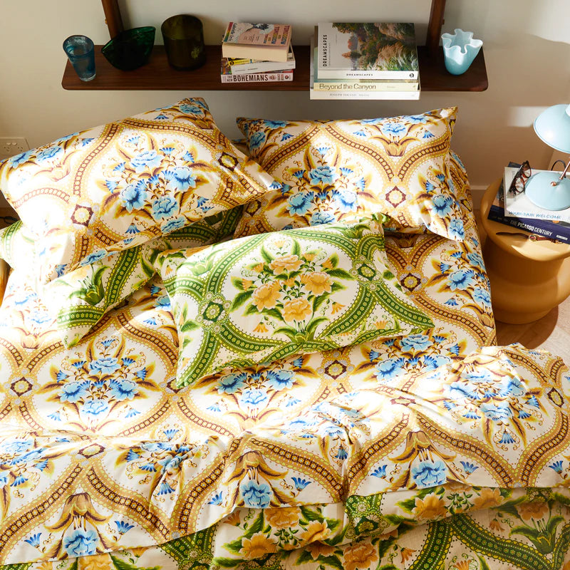 Margaret Cotton Pillowcase Set - La Palma (Standard) by Sage & Clare