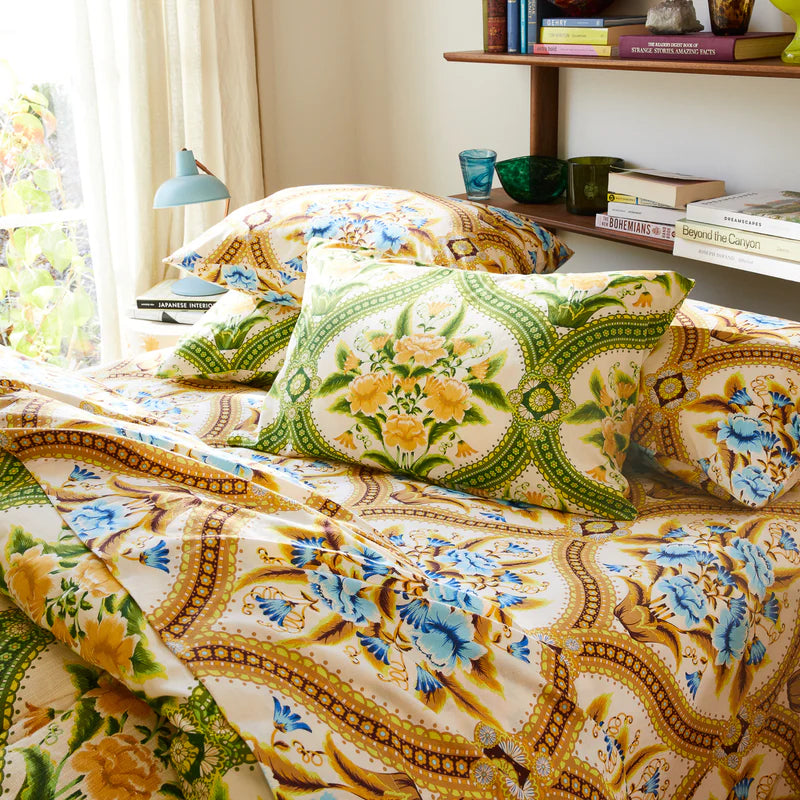 Margaret Cotton Pillowcase Set - La Palma (Standard) by Sage & Clare