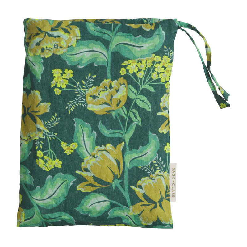 Margot Linen Quilt Cover Forest by Sage & Clare in keep bag