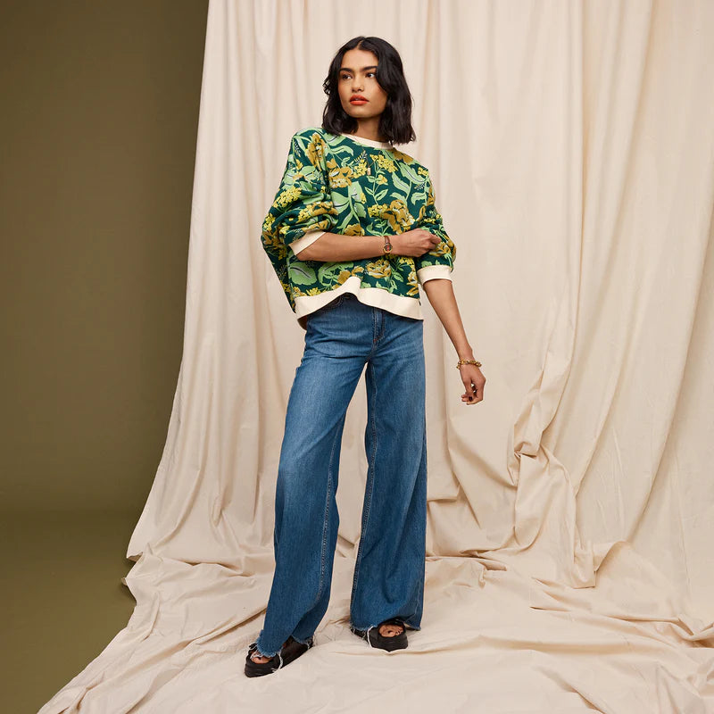 model wearing Margot Sweater by Sage & Clare