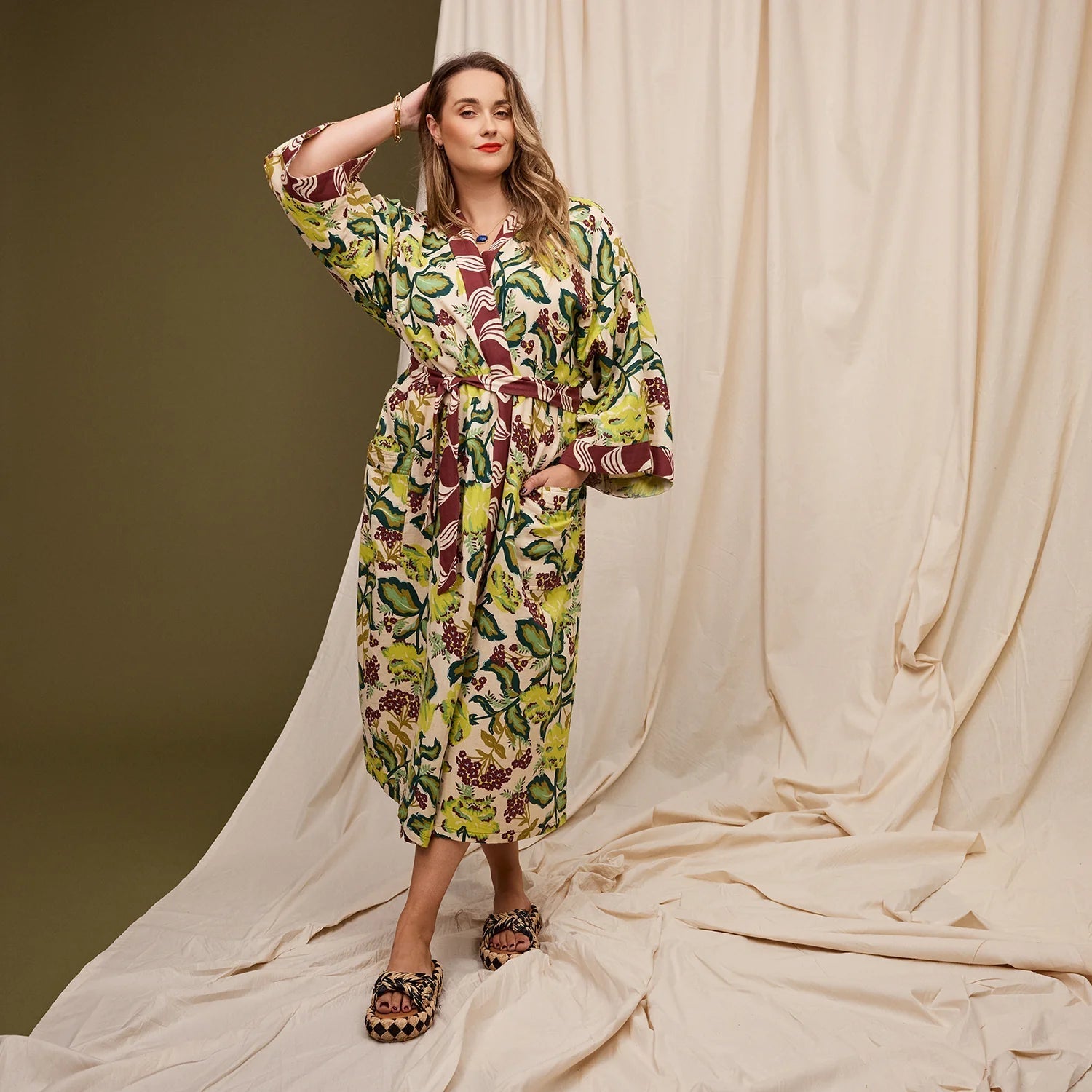 Margot Cotton Bath Robe by Sage & Clare