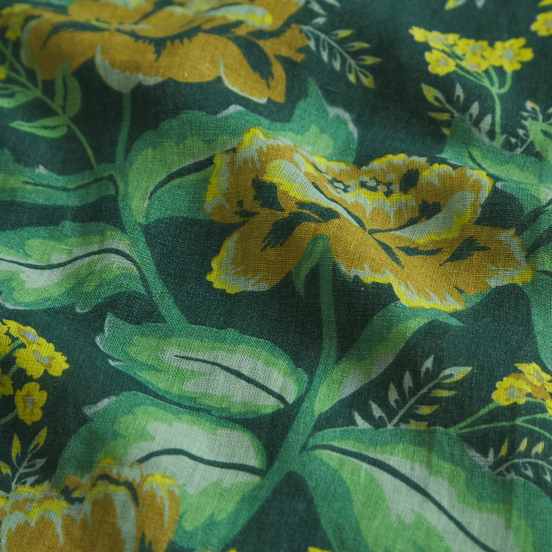 boho Margot Linen Pillowcase Set Forest by Sage & Clare