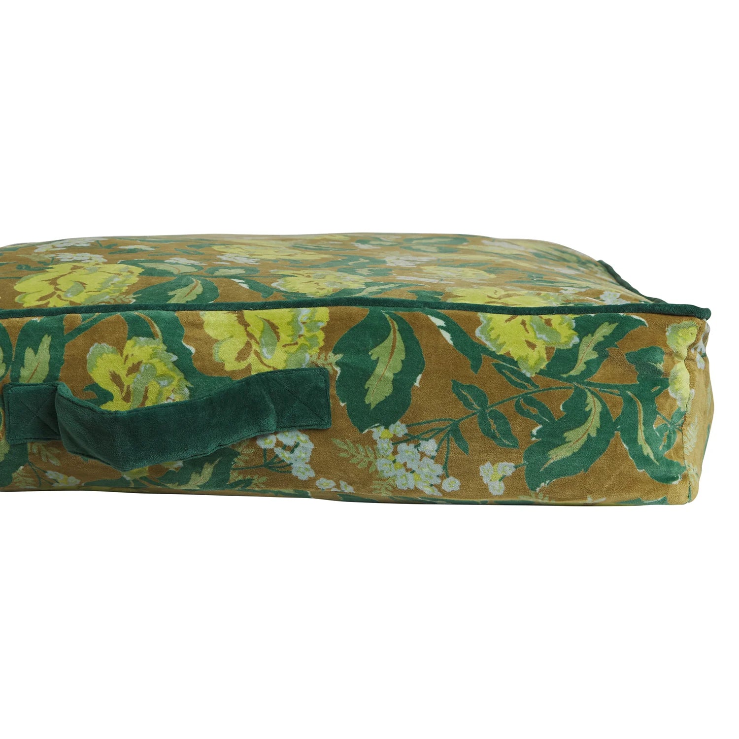 edge details of Margot velvet floor cushion