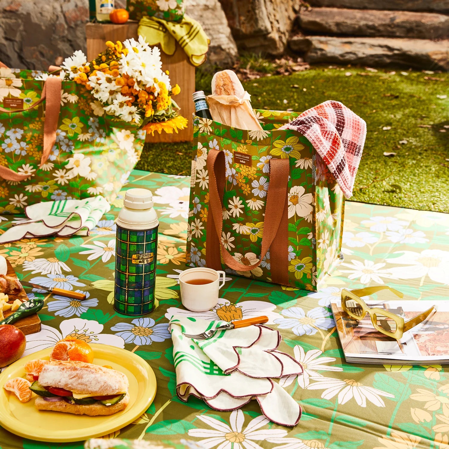 Kollab X Sage&Clare Market Bag - Floria by