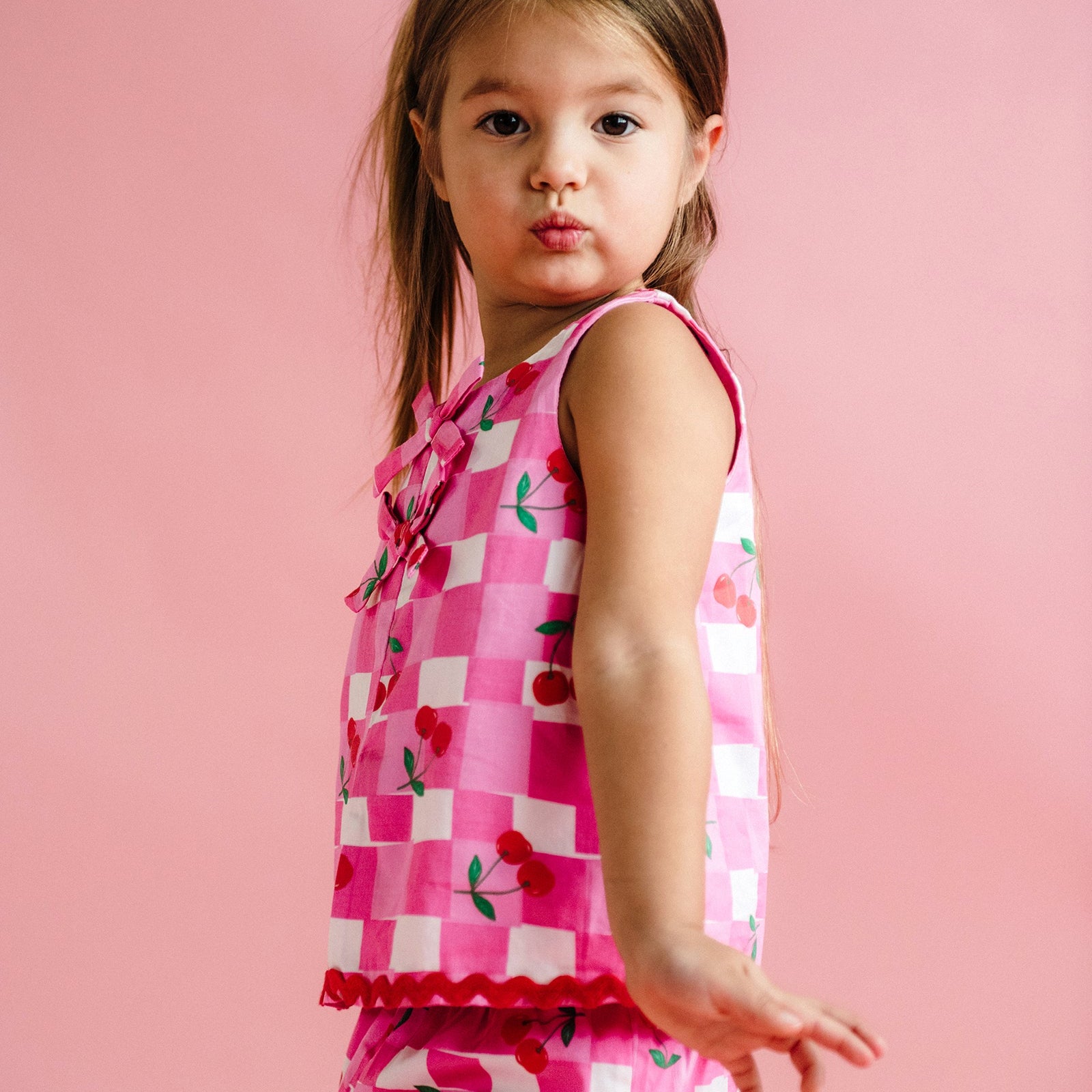 Girl in the Mary Woven Set - Gingham | Rock Your Baby