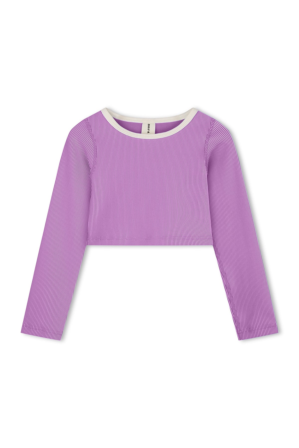 Lilac Mini Stripe Crop Rashie - Lilac by Zulu & Zephyr
