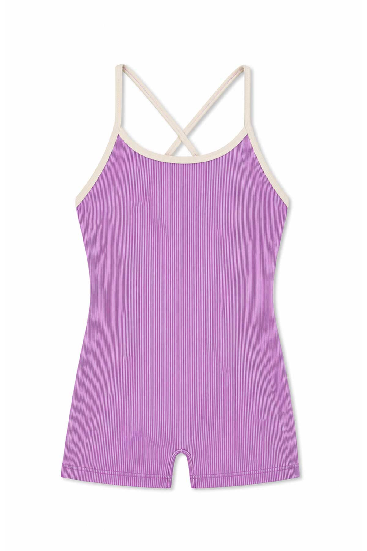 Lilac Mini Stripe Infant Onesie - Lilac by Zulu & Zephyr