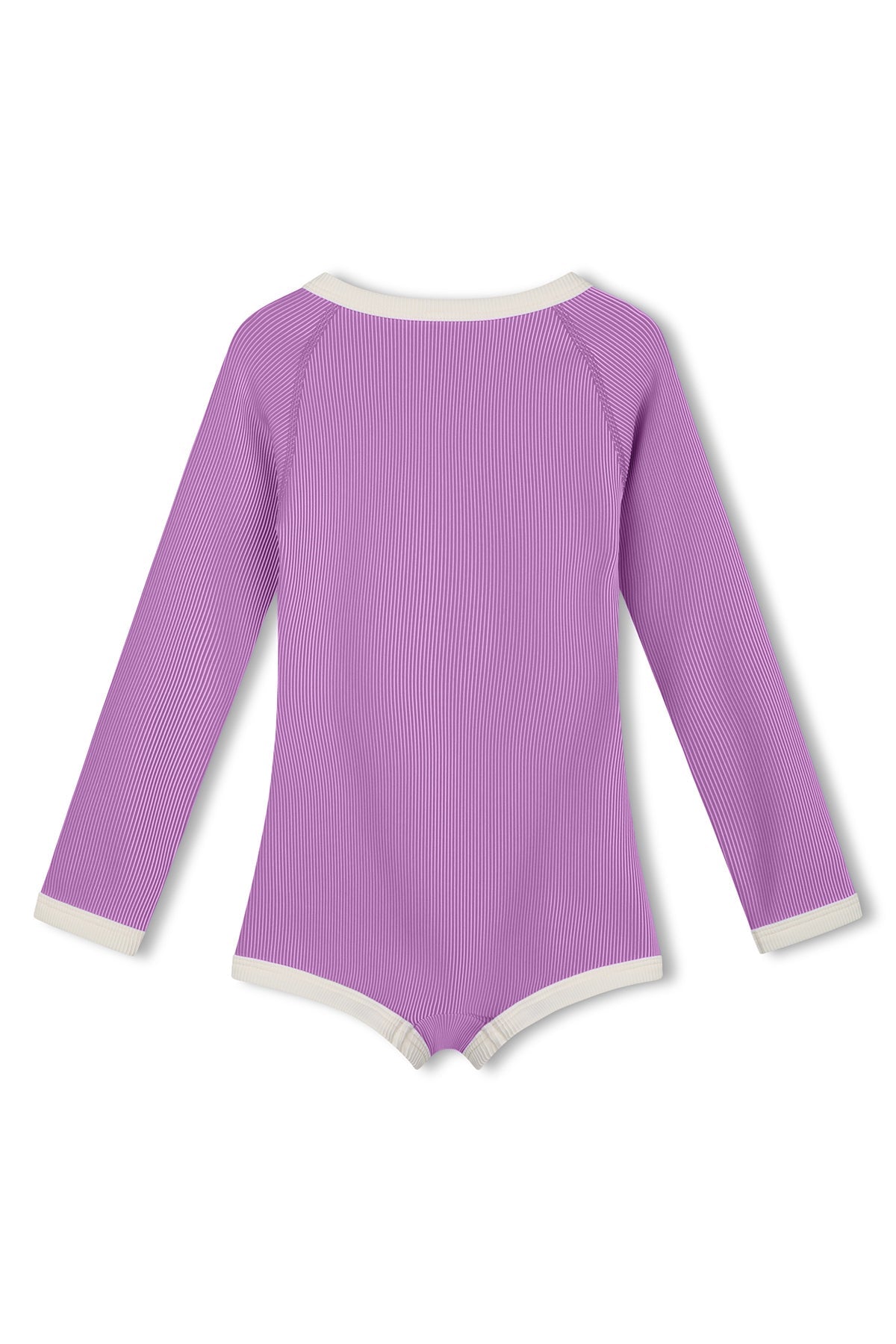 Zulu & Zephyr Lilac Mini Stripe Rashie Onesie - Lilac