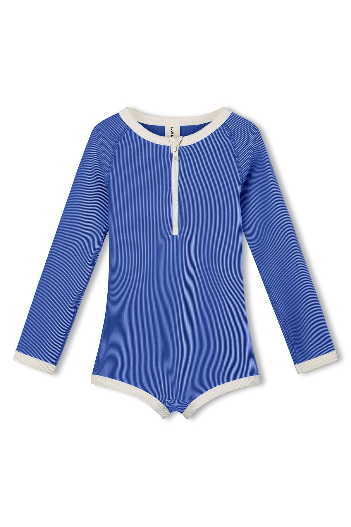 Sea Blue Mini Stripe Rashie Onesie by Zulu & Zephyr