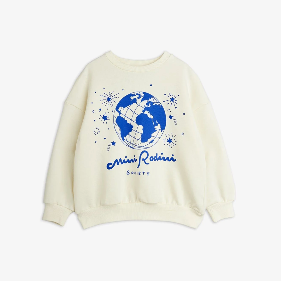 Mini Rodini society sp sweatshirt - White| Mini Rodini