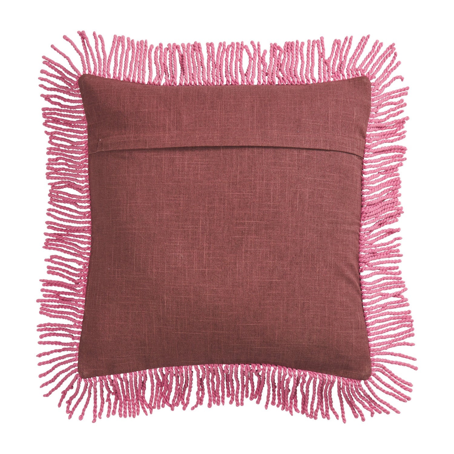 Mira Embroidered Cushion Clove by Sage & Clare - back details