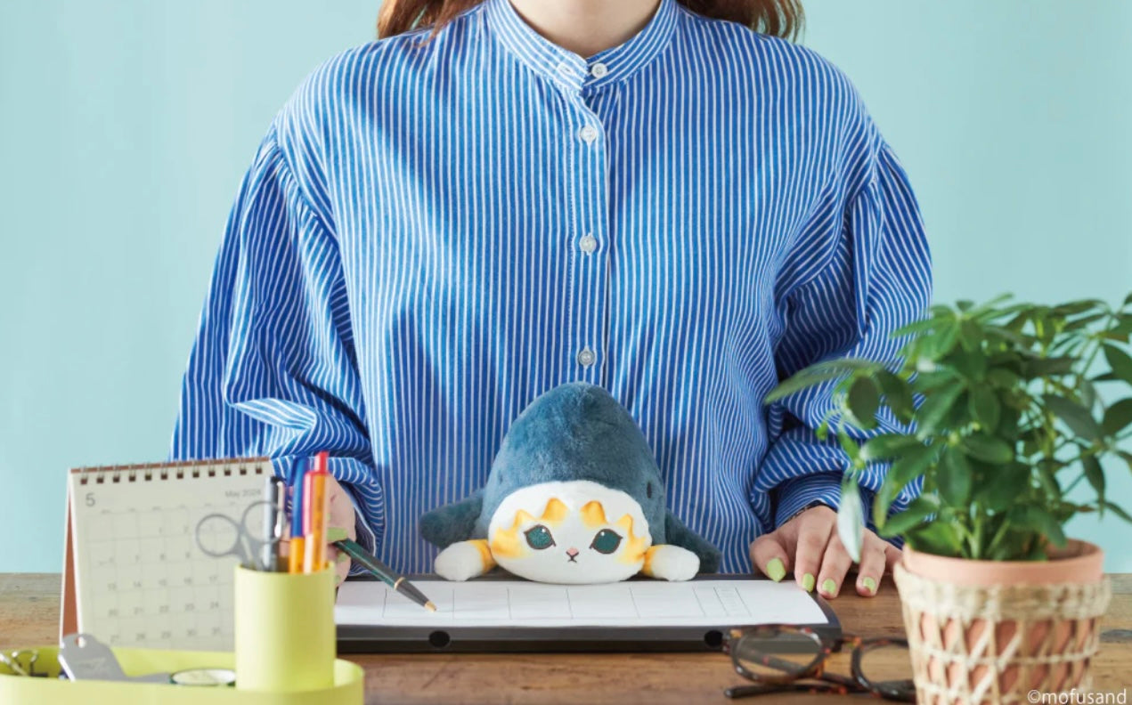 mofusand shark meow posture pal
