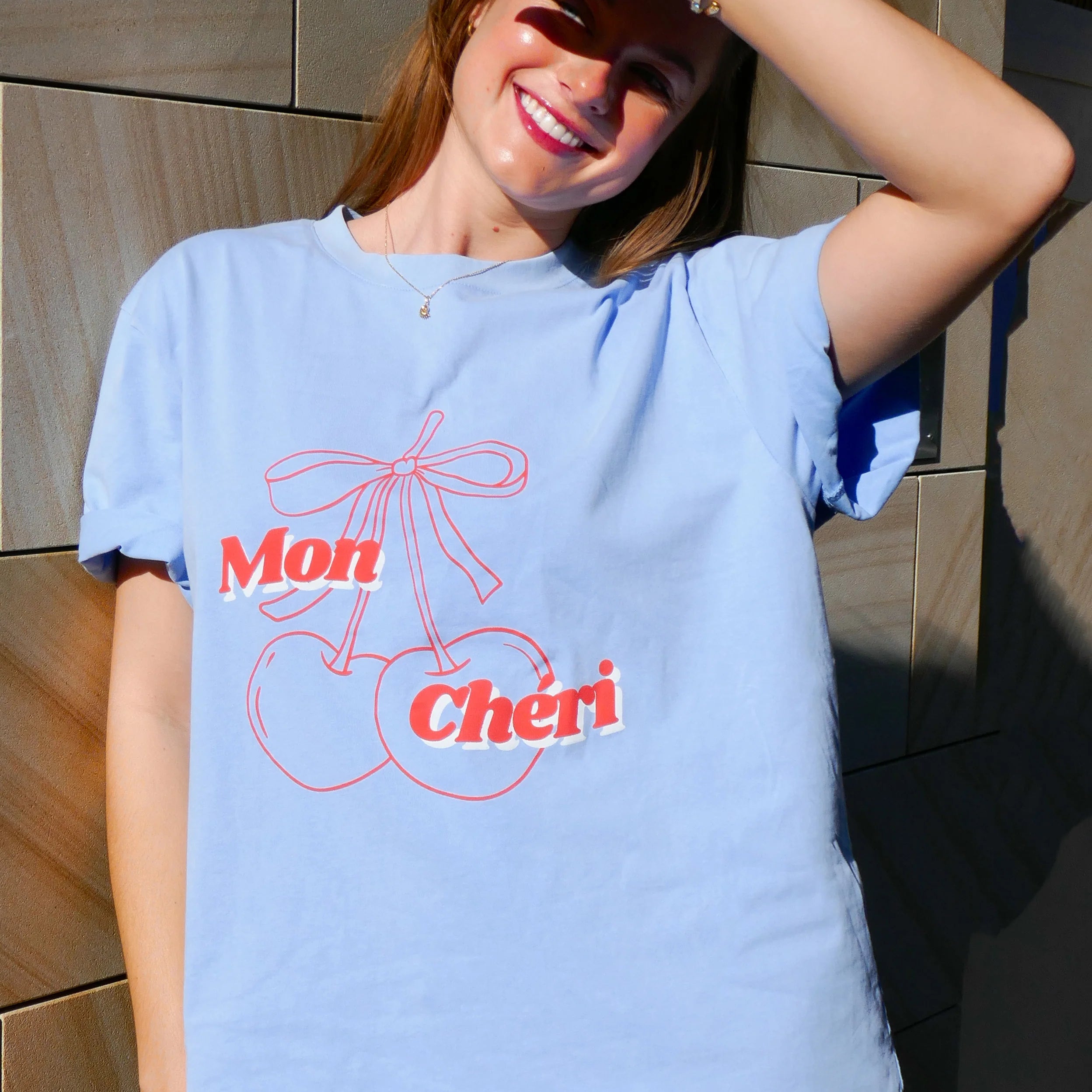 Blue & Red Mon Cheri Tee by Cartel & Willow