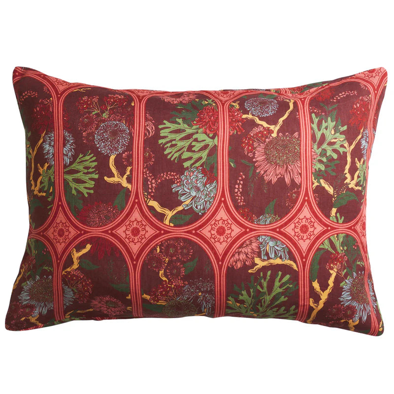 Naia Linen Pillowcase Set – Garnet by Sage & Clare