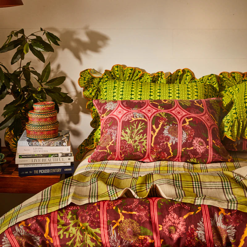 Naia Linen Pillowcase Set – Garnet by Sage & Clare