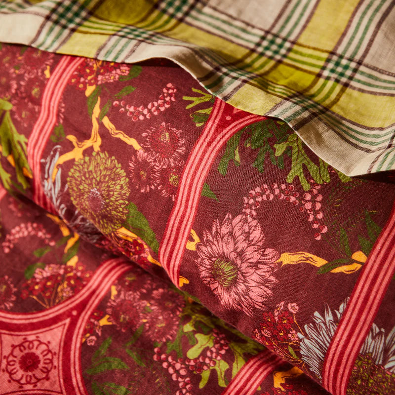 new Sage & Clare bedding - Naia Linen Quilt Cover - Garnet by Sage & Clare