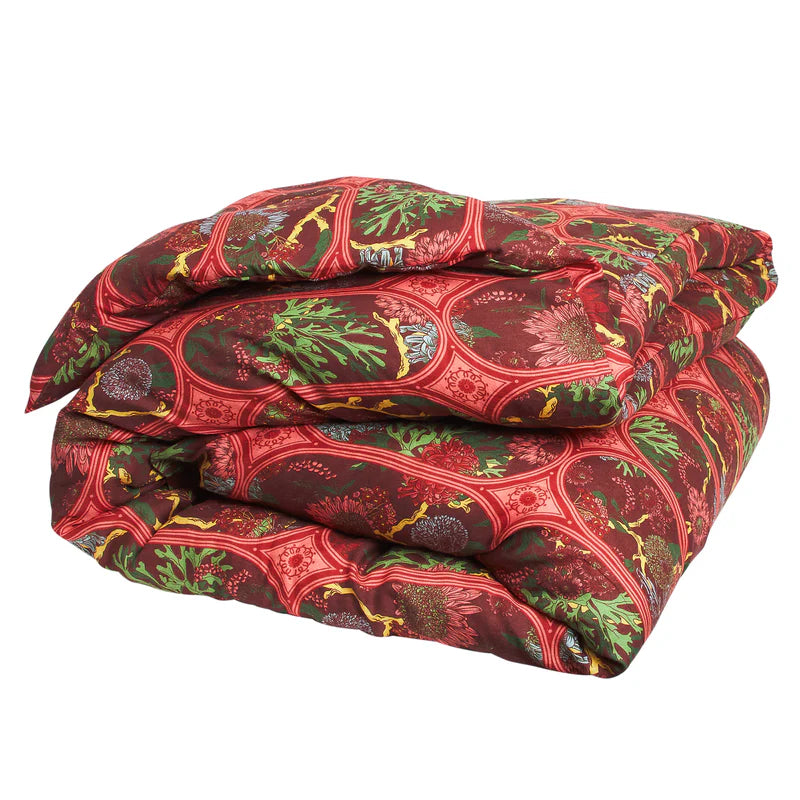 Naia Linen Quilt Cover - Garnet by Sage & Clare