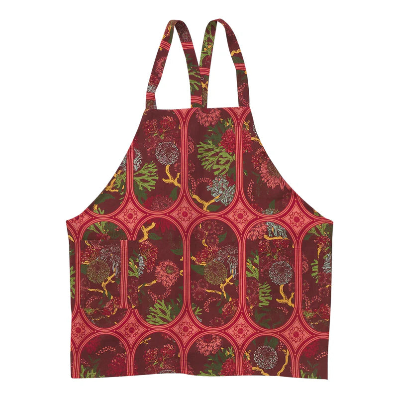 Naia Linen Apron Garnet by Sage & Clare