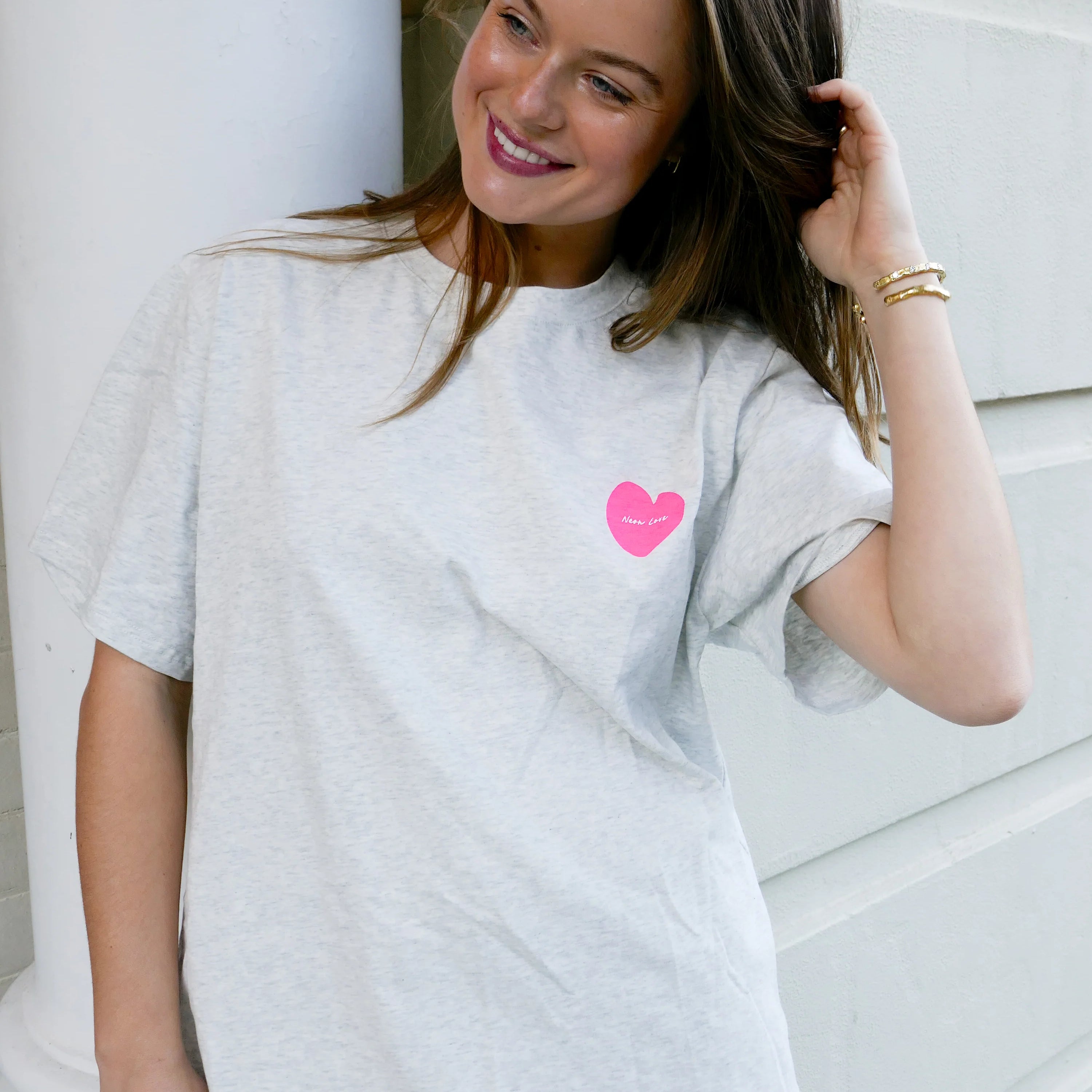 Neon Love - Grey Marle / Neon Pink by Cartel & Willow