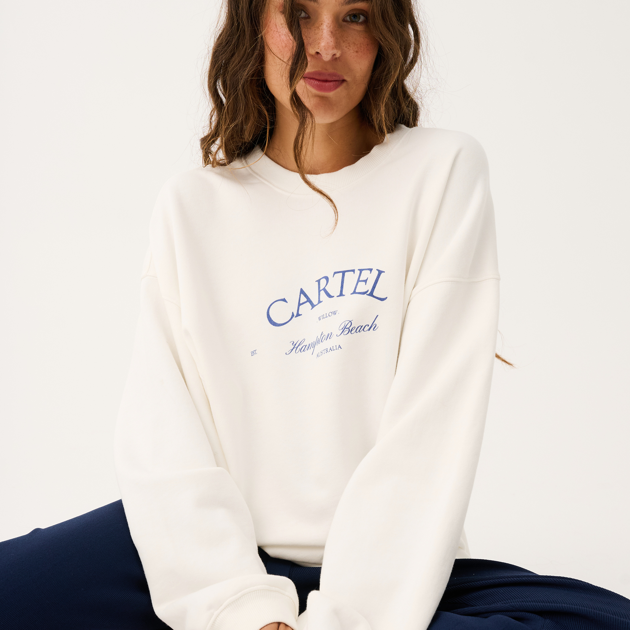 Nina Sweater - White Anchor by Cartel & Willow