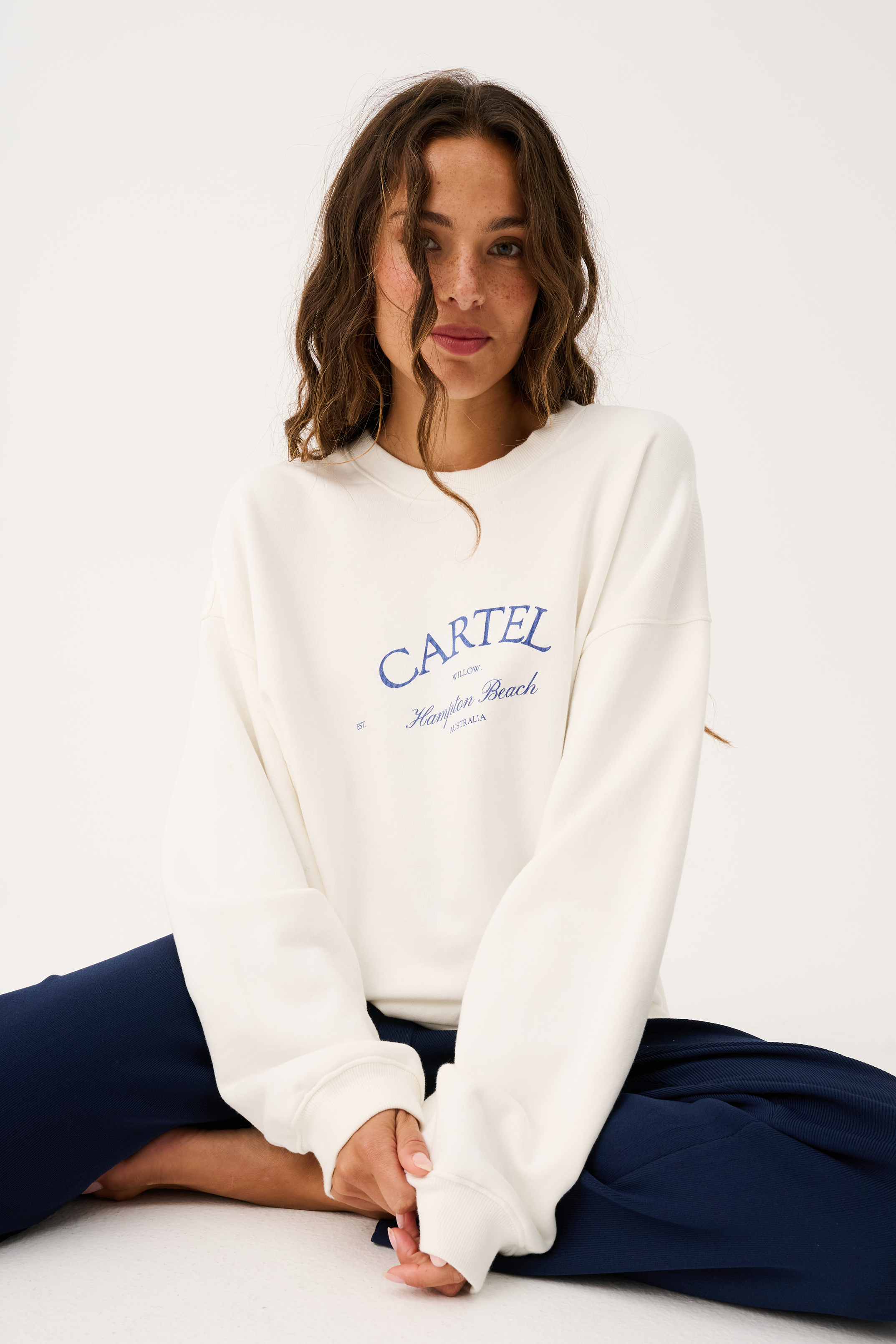 Nina Sweater - White Anchor by Cartel & Willow