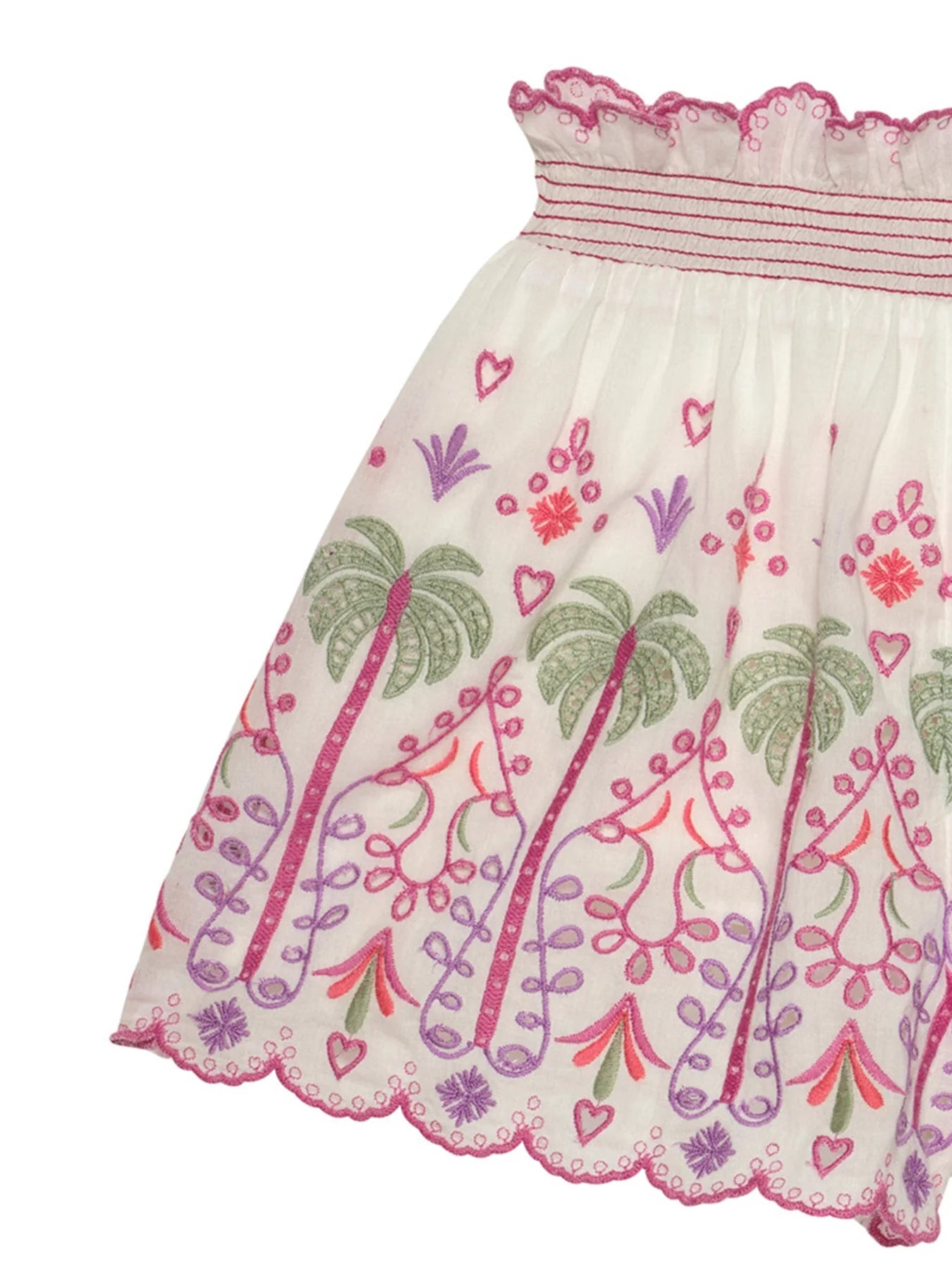 Embroidery details on Oasis Shorts by Tutu Du Monde