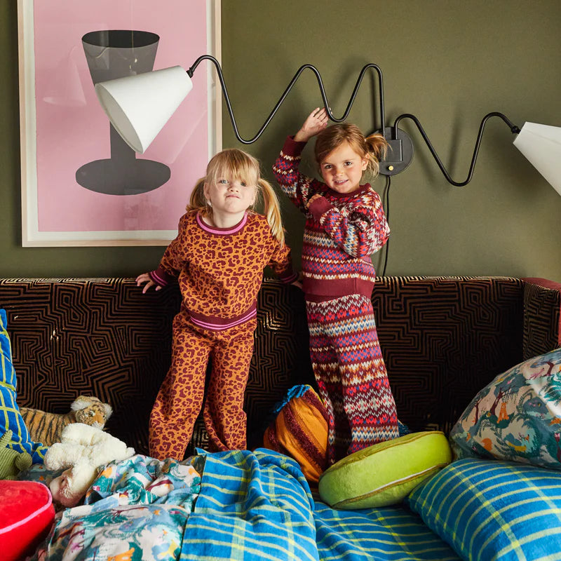 Leopard print Odette Kids Knit Sweater by Sage and Clare
