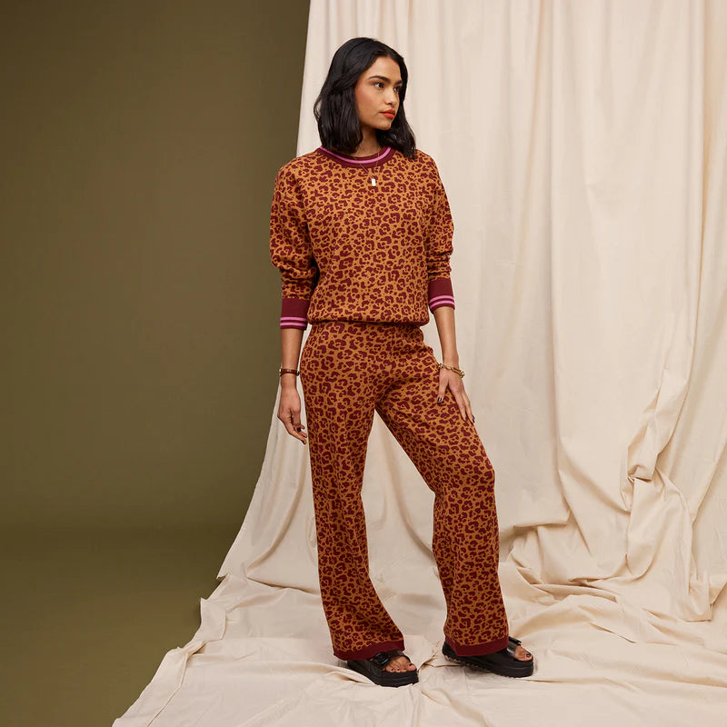 Odette print knit pants by Sage and Clare