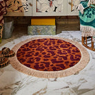 bathroom displaly with Odette round bath mat by Sage and Clare