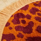 fabric details of organic cotton Odette round bath mat by Sage and Clare