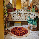 leopard Odette round bath mat by Sage and Clare