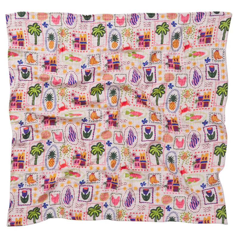 Ottilie Baby Wrap by Sage & Clare - seaside themed baby wrap