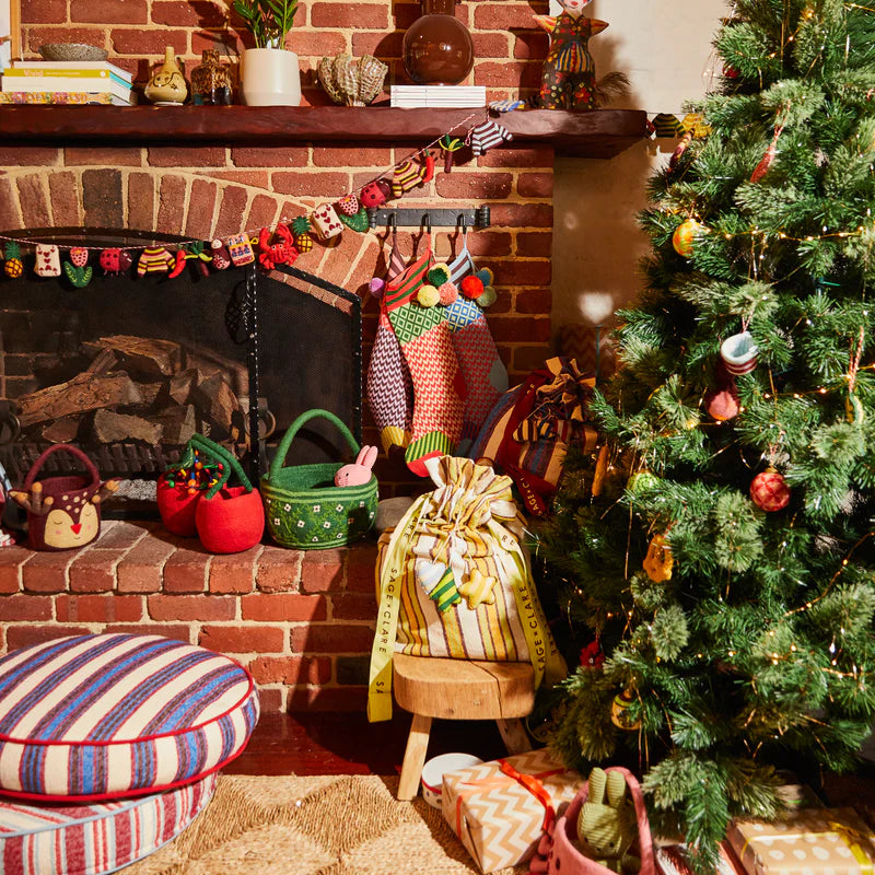 Palmina Knitted Stocking - Cerulean by Sage & Clare