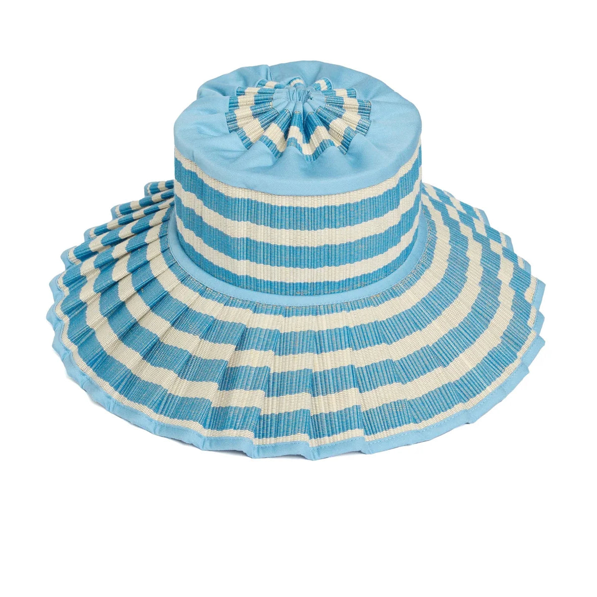 Panoramica Island Capri Hat by Lorna Murray blue woven grass fibres TIGU Beach Collaboration