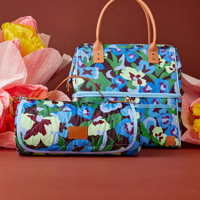 the somewhere co floral picnic rug