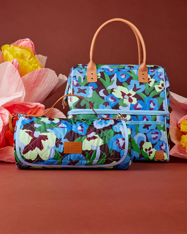 the somewhere co floral picnic rug