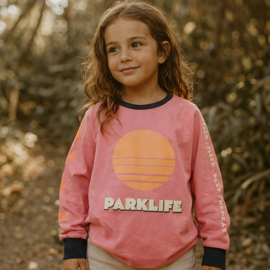 Parklife Kids Long Sleeve Tee - Peony | Banabae