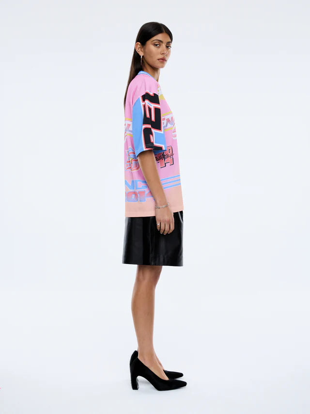 Pink moto shirt by Ena Pelly