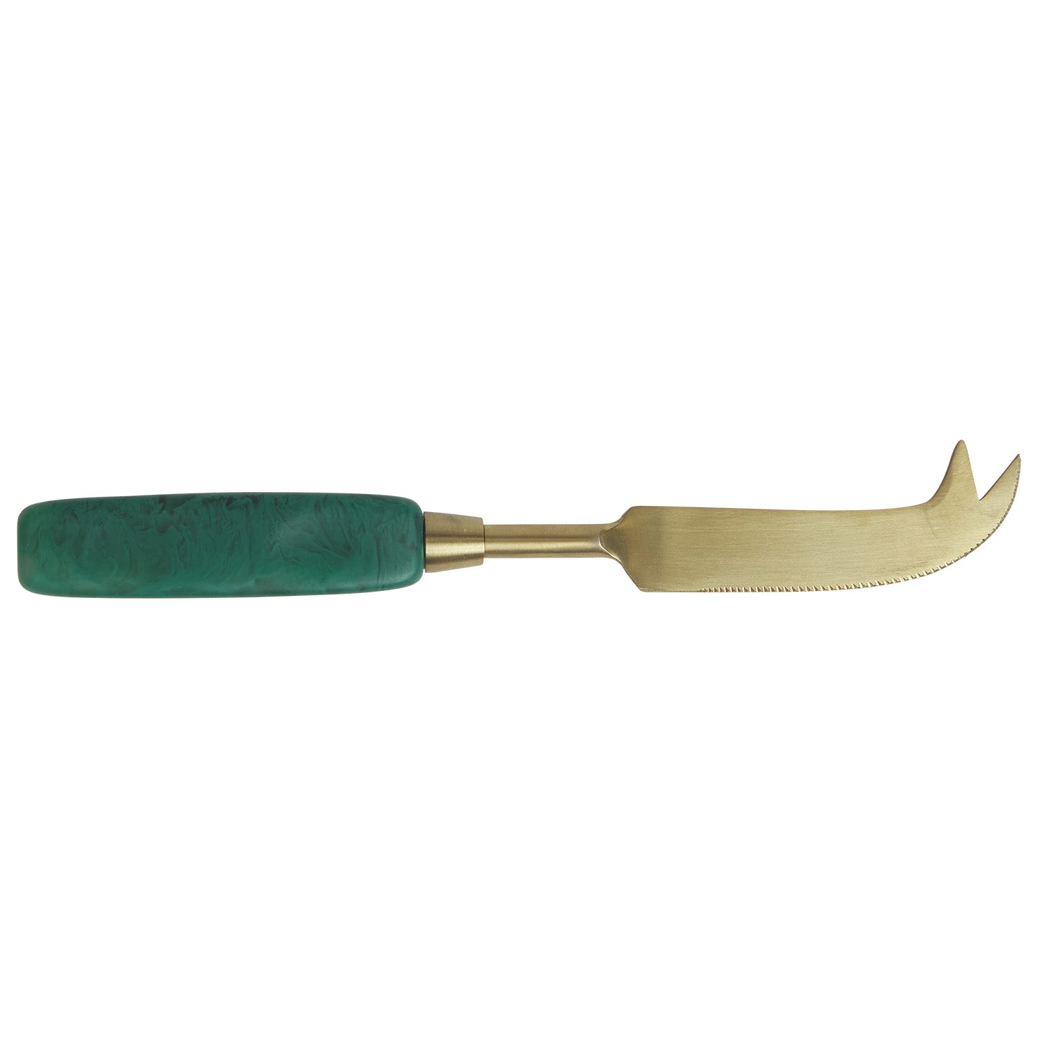 Forest green resin cheese knife