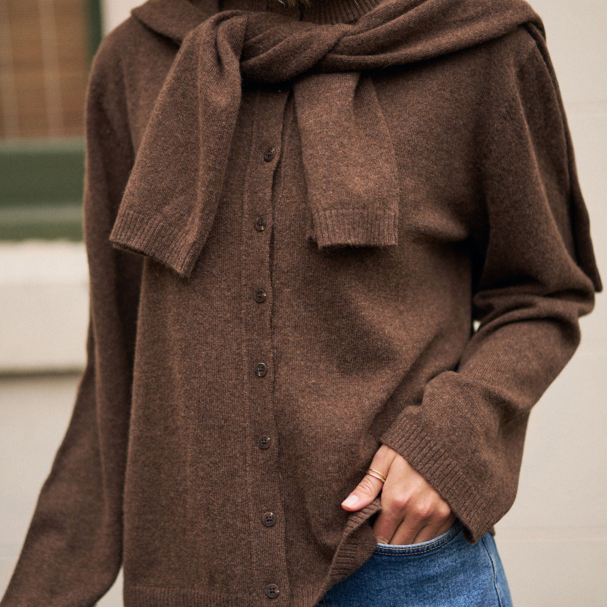 Penny Knit Cardi - Choc Marle by Ceres Life