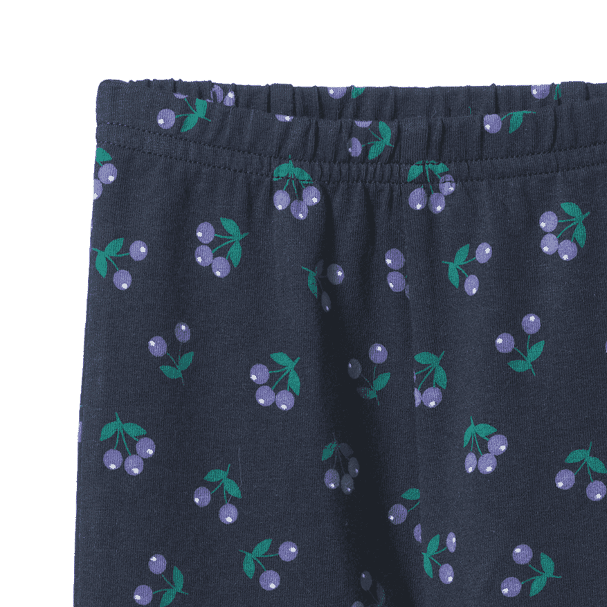 Close up of Leggings - Petite Winter Berry Print | Nature Baby