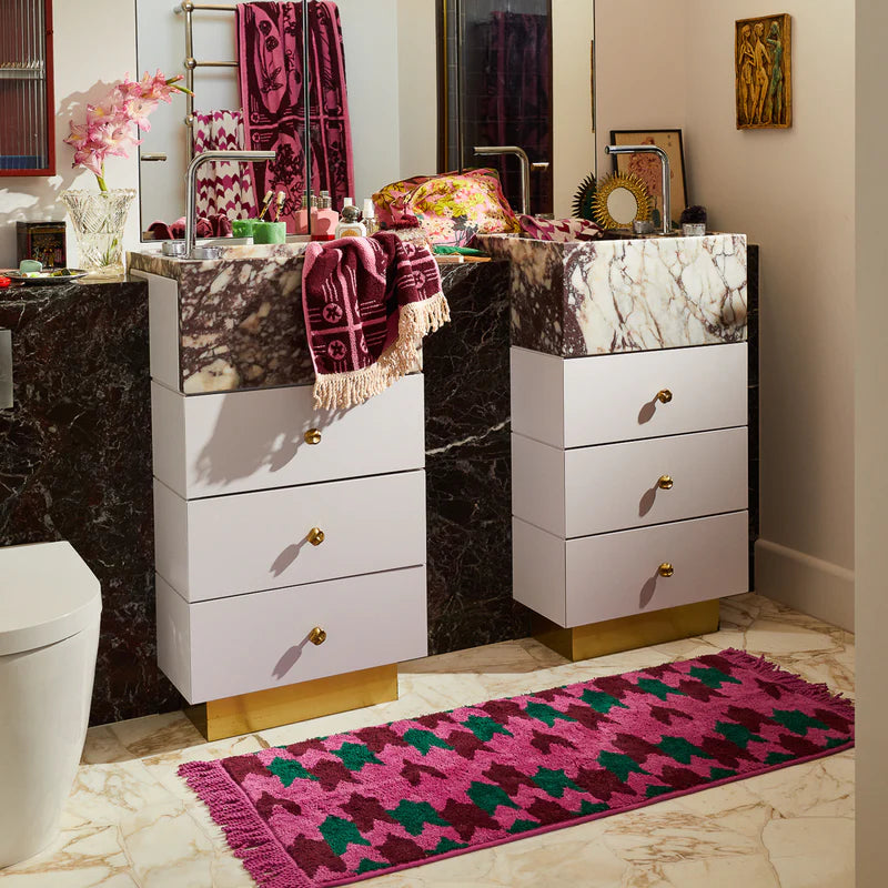 Pink Bath Runner by Sage and Clare