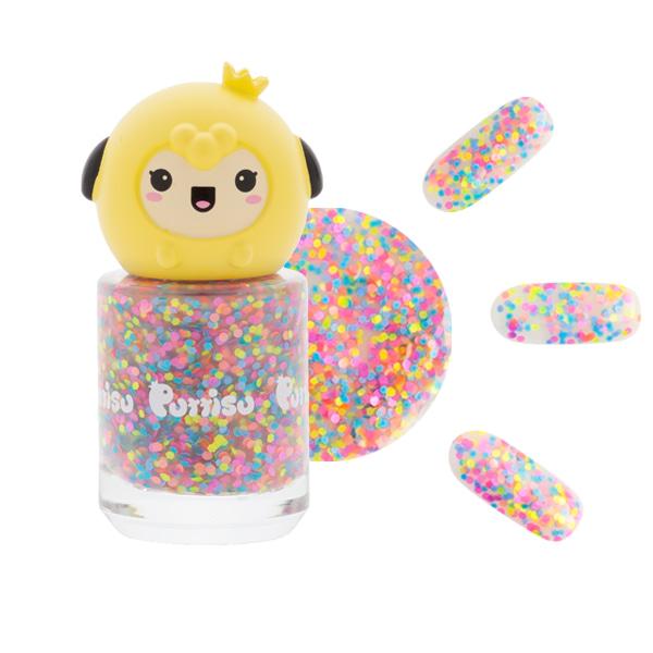Puttisu kids glitter nail polish - pink candy pang pang