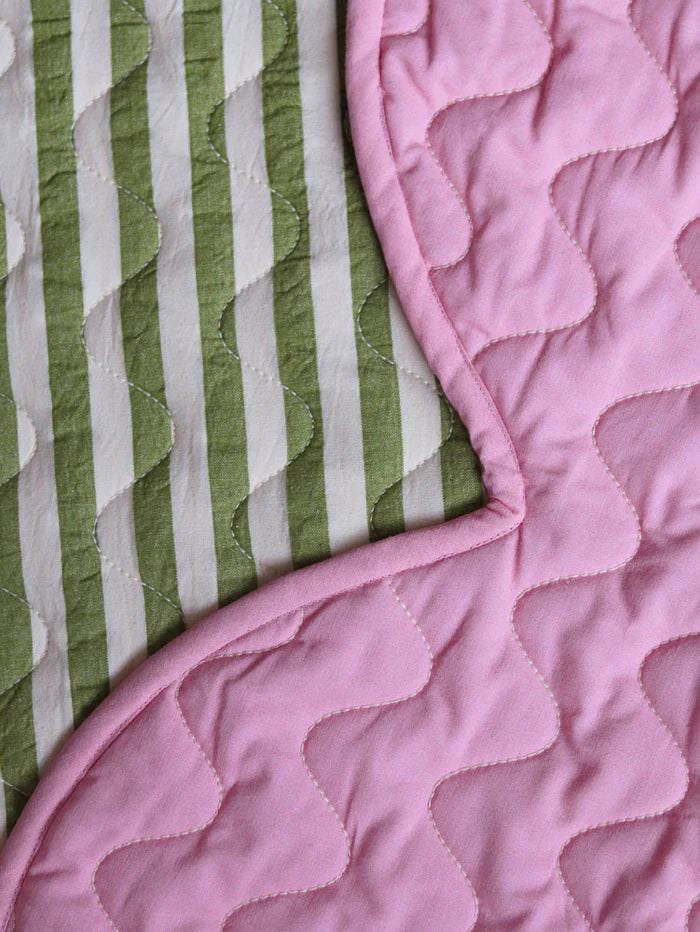 pink and green baby playmat