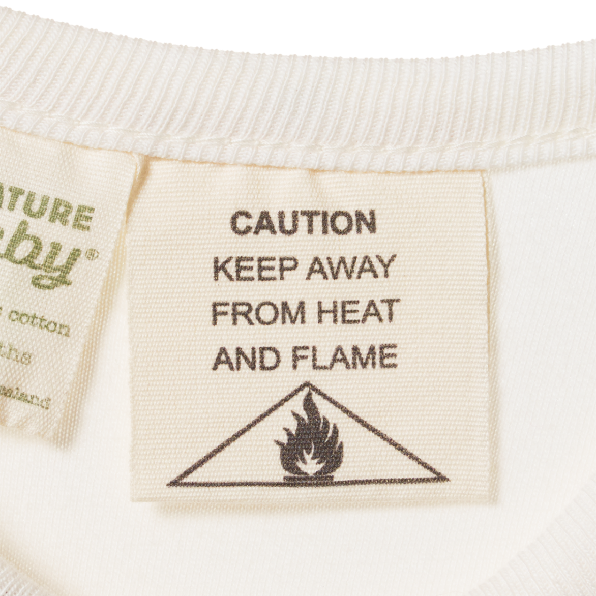 swing tag details - Poncho Towel - Lemon Print Terry by Nature Baby