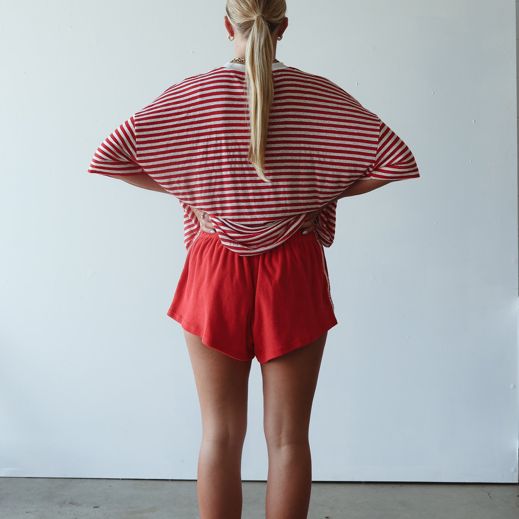 back view of model wearing Pool Bar Short by By Billie