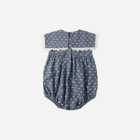 back detail of Porter Romper Ditsy by Rylee & Cru