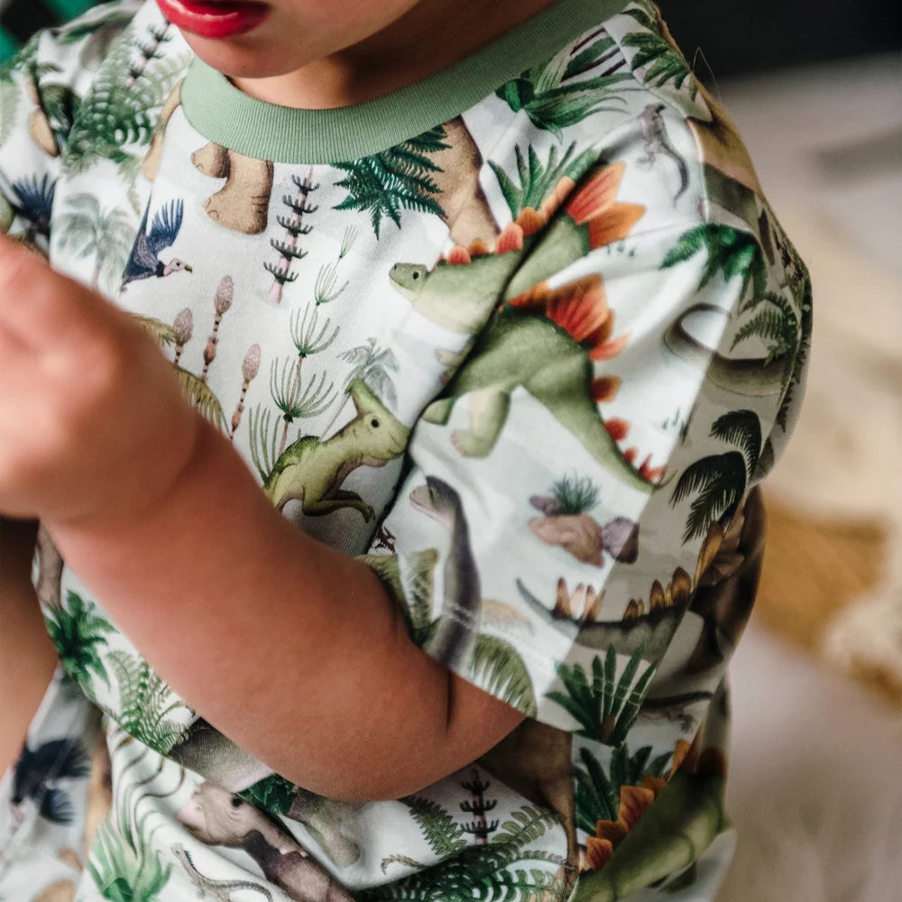 'Prehistorica' Tavi Sleep Set in Olive Leaf | Fleur Harris