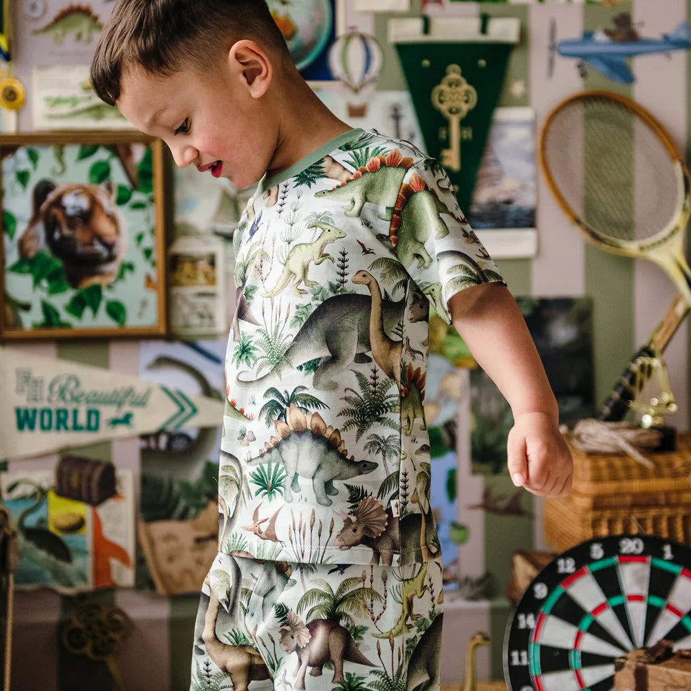 'Prehistorica' Tavi Sleep Set in Olive Leaf | Fleur Harris