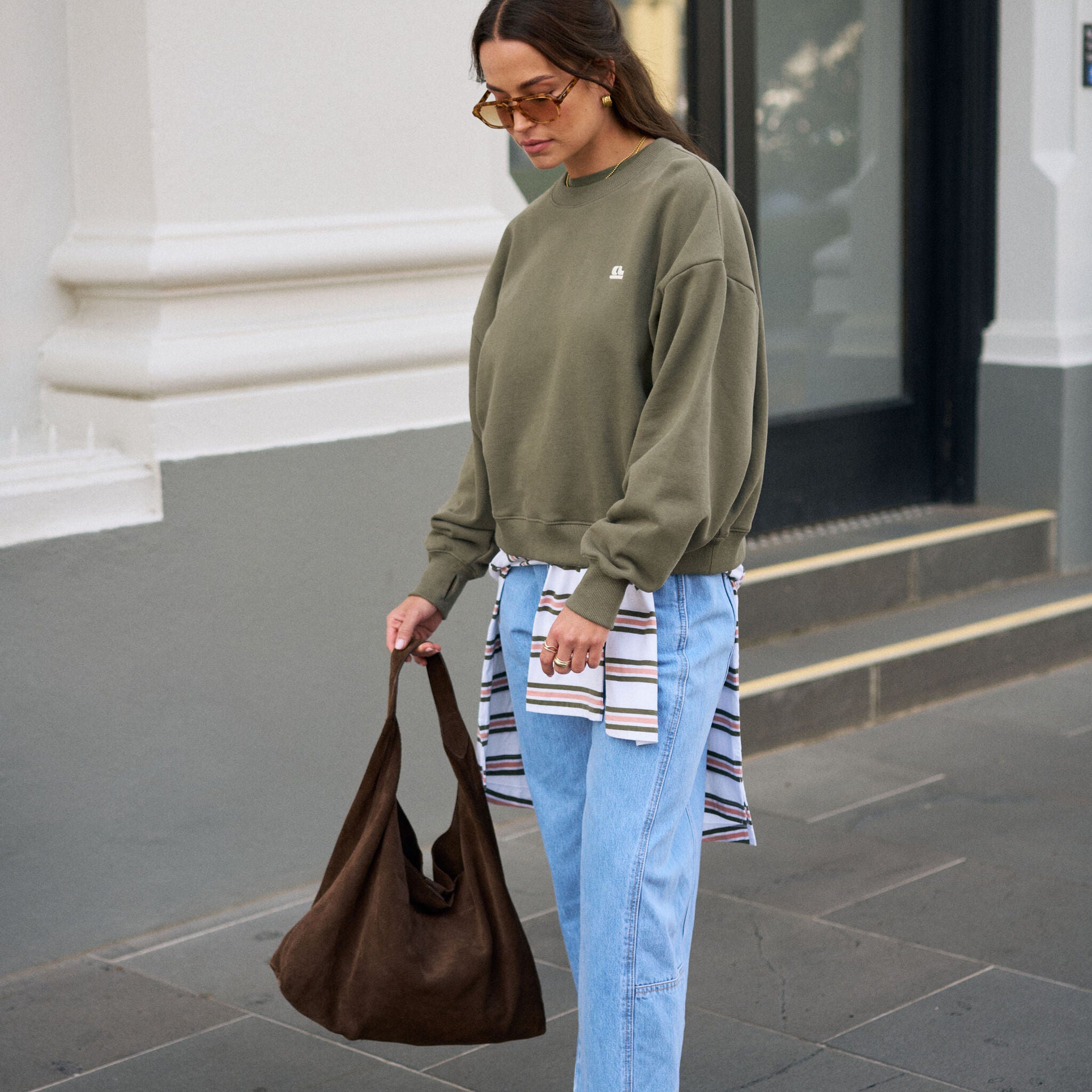 Bec Knit Collared Pullover - Oat Marle by Ceres Life